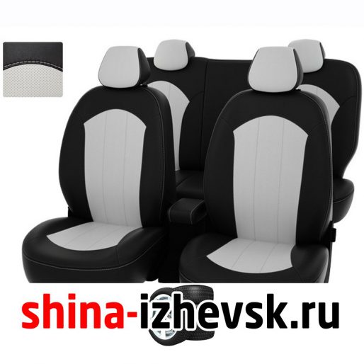 Чехлы модельные PSV Kia Sportage IV 2016-черно-белая экокожа "Оригинал" 127213 в Ижевске